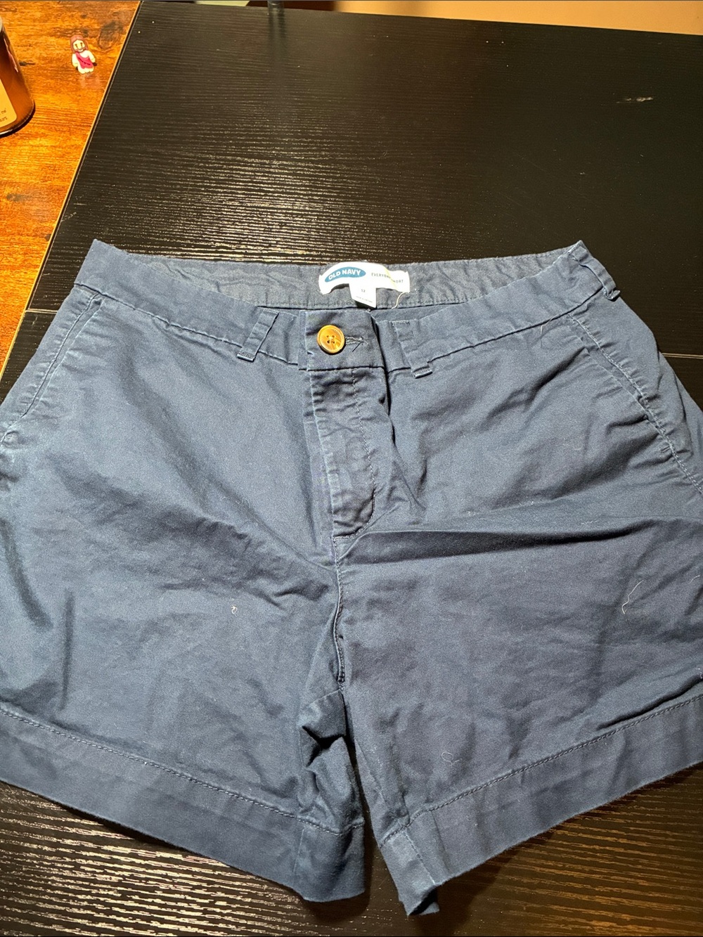 Old Navy Women's Navy Blue Chino Bermuda Shorts